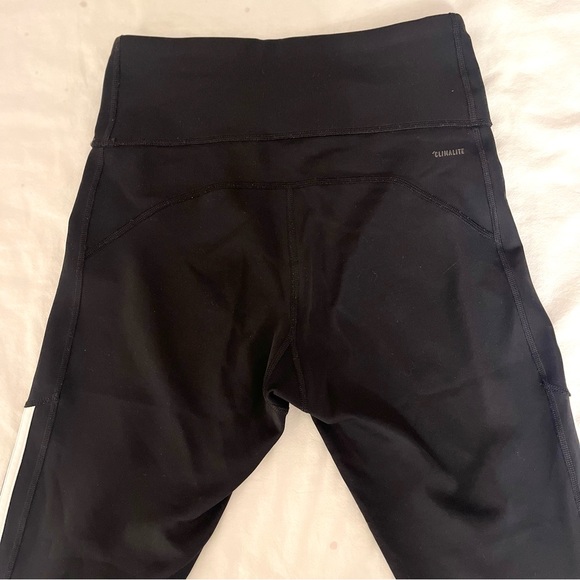 Adidas Climate Black and White Stripe Leggings - Picture 4 of 4